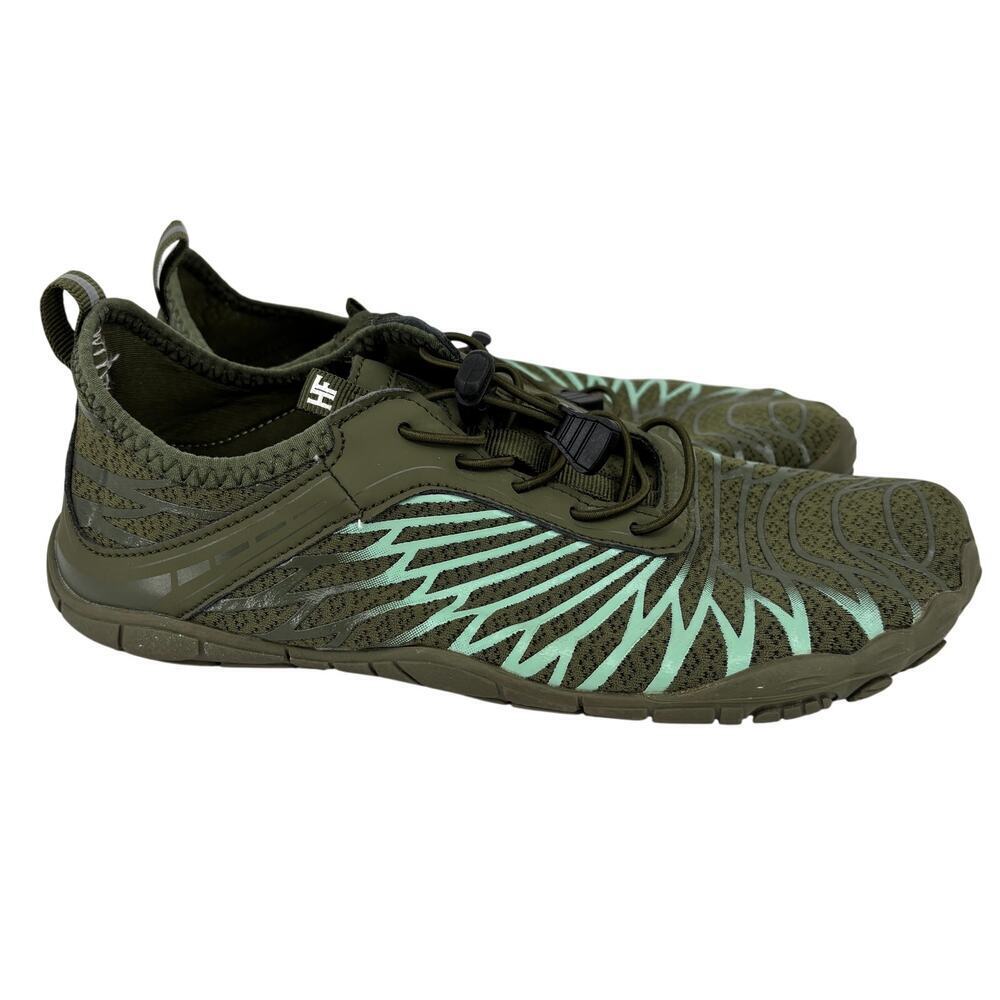 HF Hike Footwear Barefoot Sneaker Size EU 40 Army Green‎ Pull On Stretch Laces - Picture 2 of 8